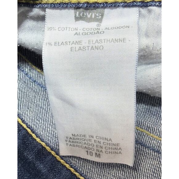 Levis The Original Mid Rise Skinny Jeans Womens 10M Blue Dark Wash Stretch Denim - Picture 4 of 9